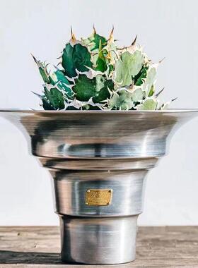 木村龟甲龙多肉金属盆masses m&m龙舌兰象足铝制漆树块根花盆