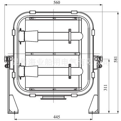 船用不锈钢防水高压投光灯钠灯tg19金属卤化物灯250w/400w×2户外