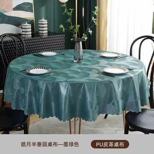?pu防油防水圆形桌布圆桌布酒店新款 隔热布防烫免洗酒店大圆桌批