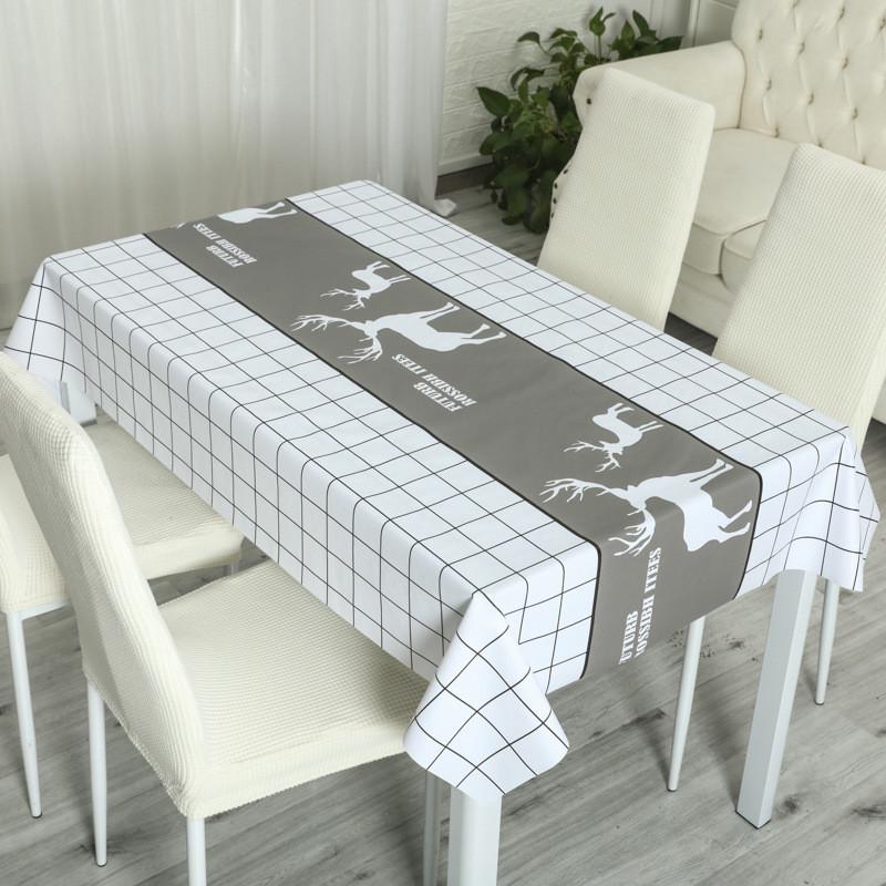 简约长方形防烫pvcins风网红桌布防水防油免洗家用餐桌布茶几防滑