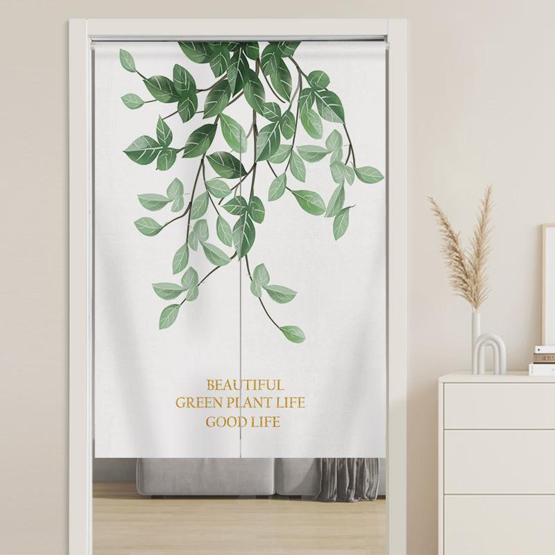 门帘隔断帘卧室家用厨房卫生间厕所半帘遮挡免打孔短帘布艺挂帘子