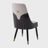 轻奢实木餐椅高档后现代简约家用椅休闲酒店大厅别墅会所靠背椅