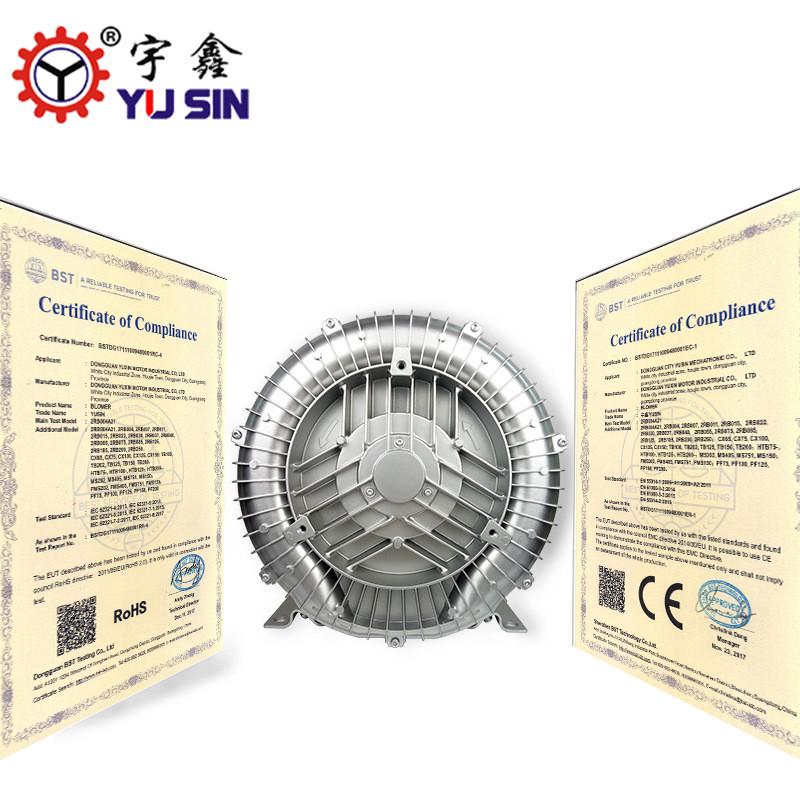 热销模切机单相吸风机2rb004a21宇鑫yusin漩涡气泵用220v高压鼓风