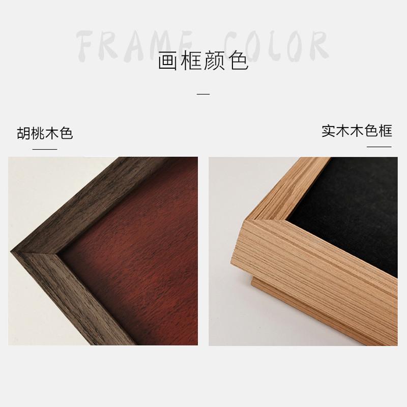 V3FP相框照片墙电表箱装饰画配电箱遮挡画胡桃木实木电表画框空框图片