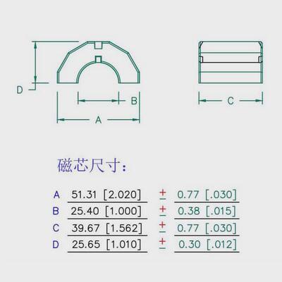 28A5131-0A2铁氧体磁芯375Ω1-300MHZ26mm圆形抗干扰0431177081