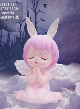 创意搪烂摔不胶号储蓄罐安妮宝贝搪胶存钱罐送儿童礼品摆件