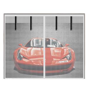 玻璃纤维车库防蚊门帘阻燃免打孔魔术贴纱帘防虫防蝇自吸防蚊纱门