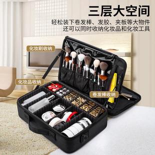 多层化妆包大容量特大号轻便工具箱带镜子大型专业手提便携收纳包