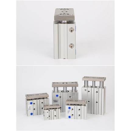 SMC式三轴带导杆气缸MGPM/L25-10/20/25/32/40/50/63/80/100~400Z