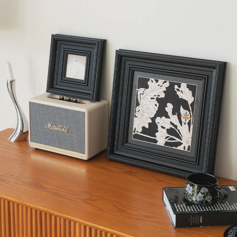 高级感黑色编织纹复古外框中式实木油画框小众极简客厅书房挂画框,家居饰品,相框/画框,淘宝优惠券,粉丝福利购,淘宝优惠卷