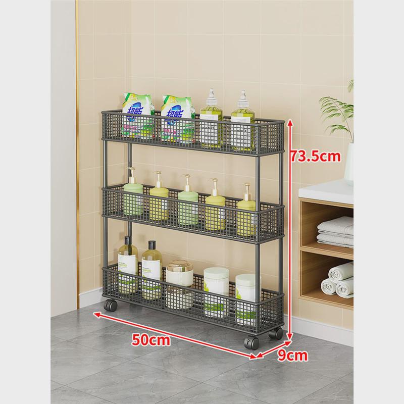 夹缝置物架落地超薄极窄缝隙小浴室卫生间门后墙边角落收纳架窄柜