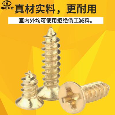 木工具镀铜装饰装修自攻螺丝钉ka2.6平头十字螺钉沉头自攻罗丝2.3