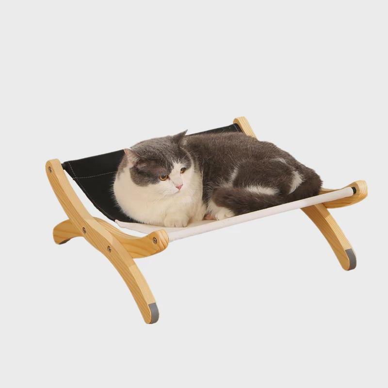 猫床猫窝木制宠物吊床四季夏季可用猫咪秋千垫子可拆洗小狗行军床