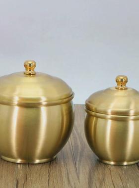香炉铜香粉盅用品檀香罐香粉瓶分装盒子沉香粉檀香粉罐黄铜