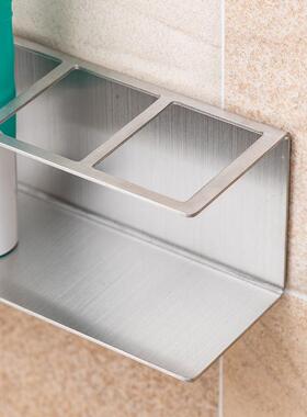 qd4d304不锈钢置物架壁吸免打孔卫生间一体免钉胶壁挂金属电动牙