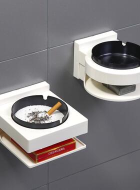 A2726卫生间烟灰缸免打孔壁挂式时尚烟灰缸盒厕所不锈钢烟灰盒
