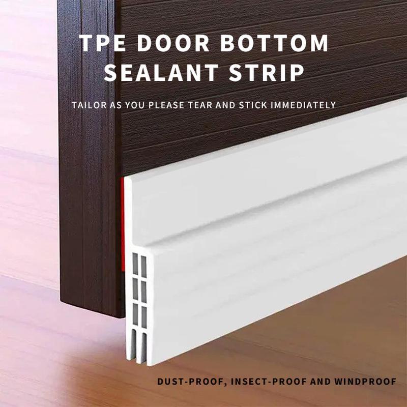 跨境门底密封条自粘防风隔音门底条多孔门缝门底挡风贴六孔门底胶