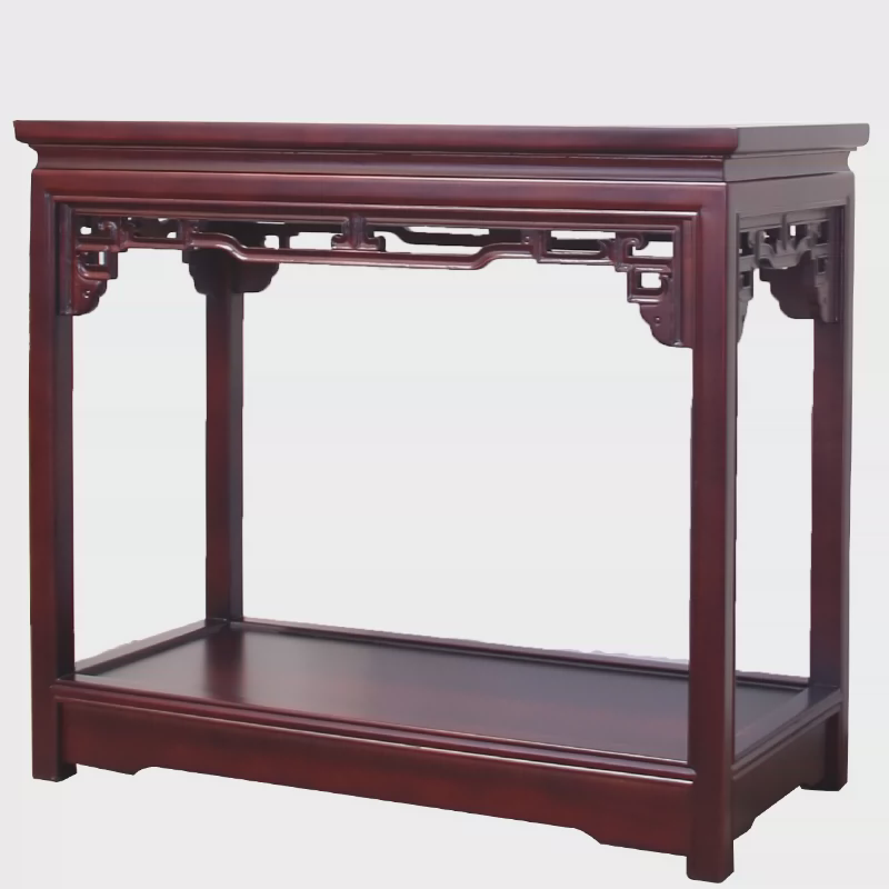 热销OD59新中式边几全实木沙发缝隙窄角几长方条桌侧边柜茶几盆景