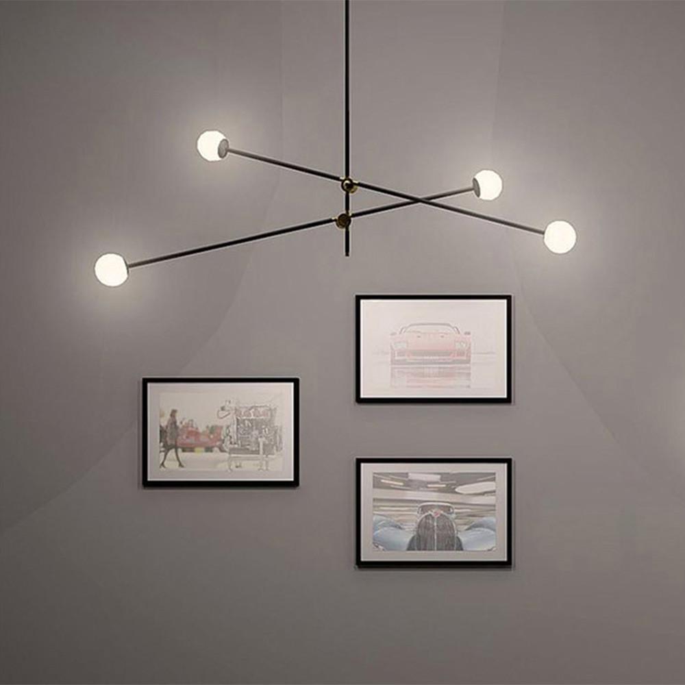 g9北欧极简吊灯分子创意个性吊灯艺术铁艺餐吊灯几何线条吊灯