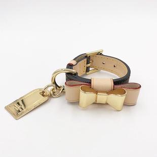 宠物狗项圈植尔济蝴蝶结茶杯犬泰迪马鞣斯法斗英斗猫咪项圈牵引绳