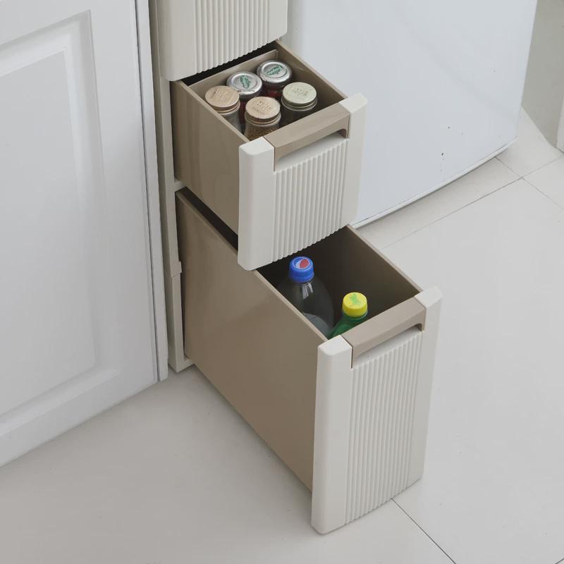 热销塑料抽屉式夹缝收纳柜夹缝收纳置物架超窄厨房浴室客厅缝隙置