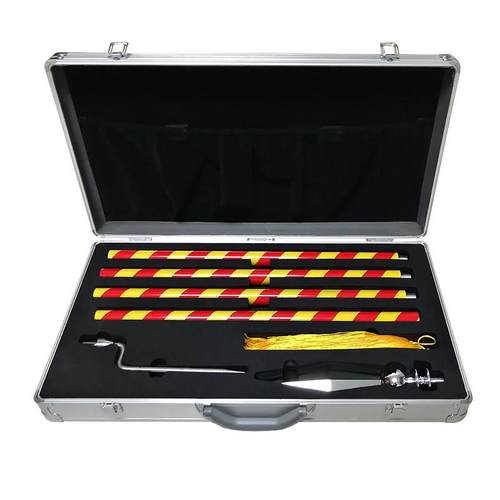 仪仗队旗杆授旗旗杆红黄条纹边须旗杆旗绒边旗少先队队旗阅兵旗杆