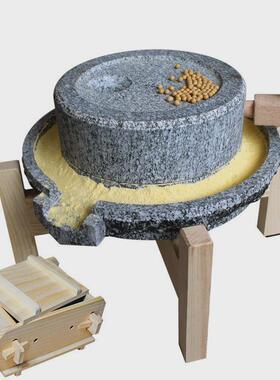 石磨家用石磨盘小石磨手动小型青石麻石磨盘豆浆米浆机