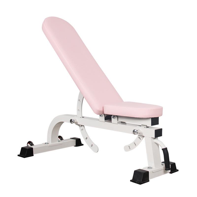 健身器材可调卧推凳健身椅可调哑铃凳家用专业粉色健身椅