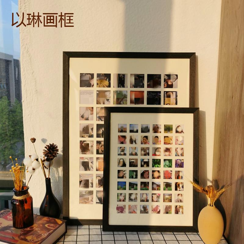 以琳画框照片墙100宫格纪念求婚礼品相框48百喜图定制油画棒画框