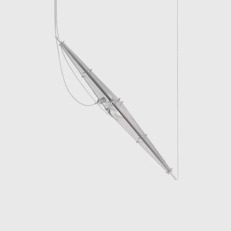 极简艺术吊灯设计师吧台餐厅灯展厅前台样板房灯具店铺商用不锈钢