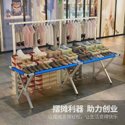 地摊架子摆货架便携式伸缩折叠摆摊桌子设备夜市摊位架服装展示架