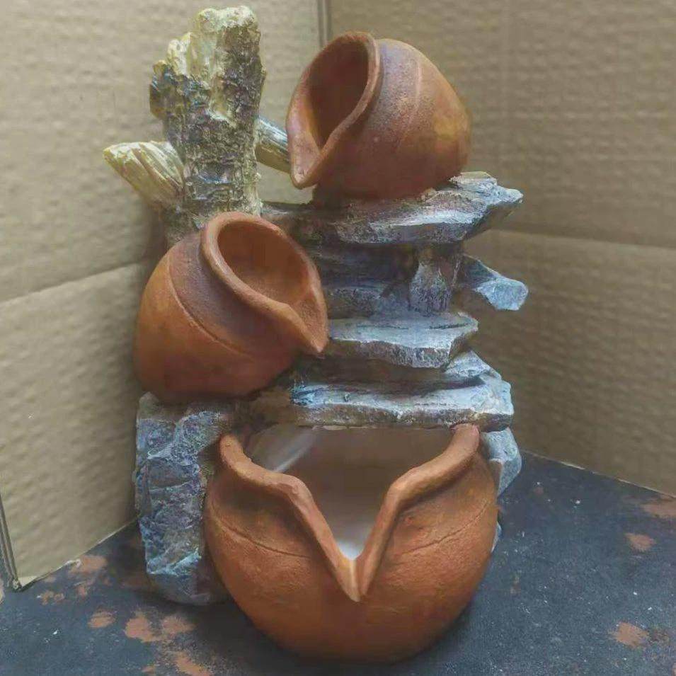 桌面小摆件陶罐喷泉水池流水居阳台流水造景装饰品户外流水景观,家居饰品,流水摆件,淘宝优惠券,粉丝福利购,淘宝优惠卷