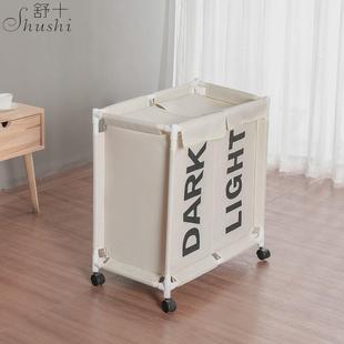 俊豪家居时尚多功能简约家用加盖防尘收纳篮布艺牛津布折叠脏衣篓