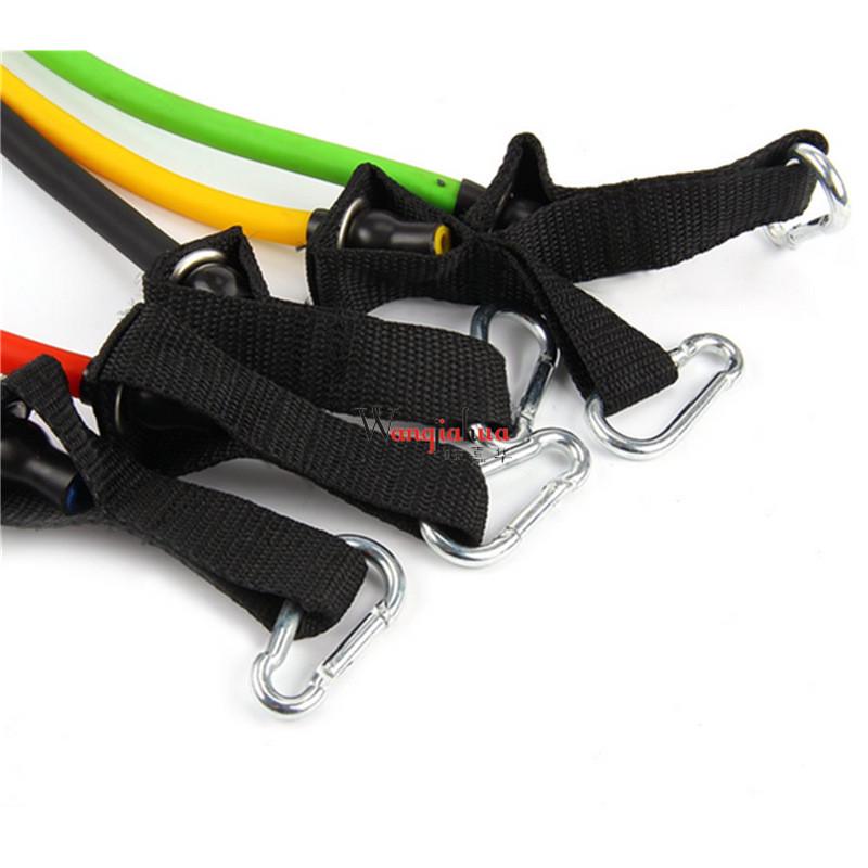 套装拉力绳弹力绳健身力量训练多用途阻力带多条网袋装拉力器