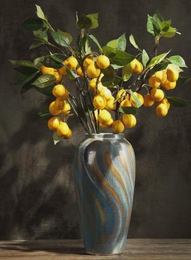 美式花瓶客厅插干花复古酒店玄关家居陶瓷瓷器器陶罐粗陶坛子摆件