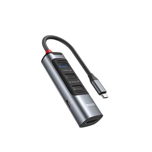 热销yesido一拖六拓展坞hdmi热卖适用macbook六合一hub热卖pd100w