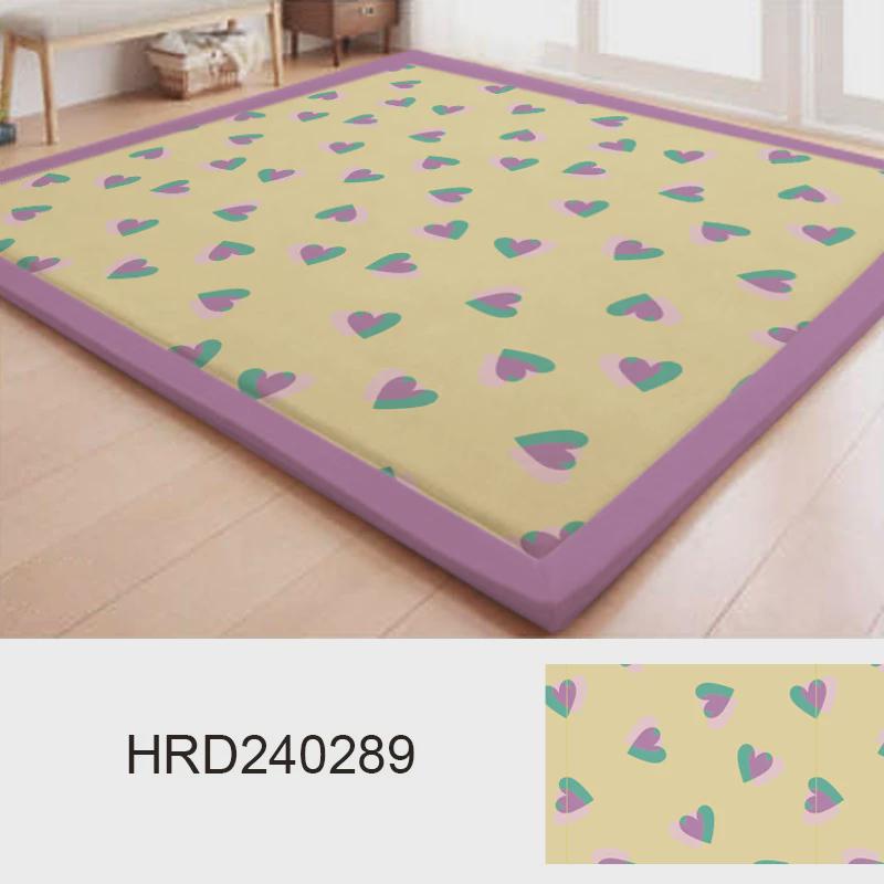 日式家用满铺卧室床边地毯法兰绒榻榻米睡觉床垫加厚打地铺爬行垫