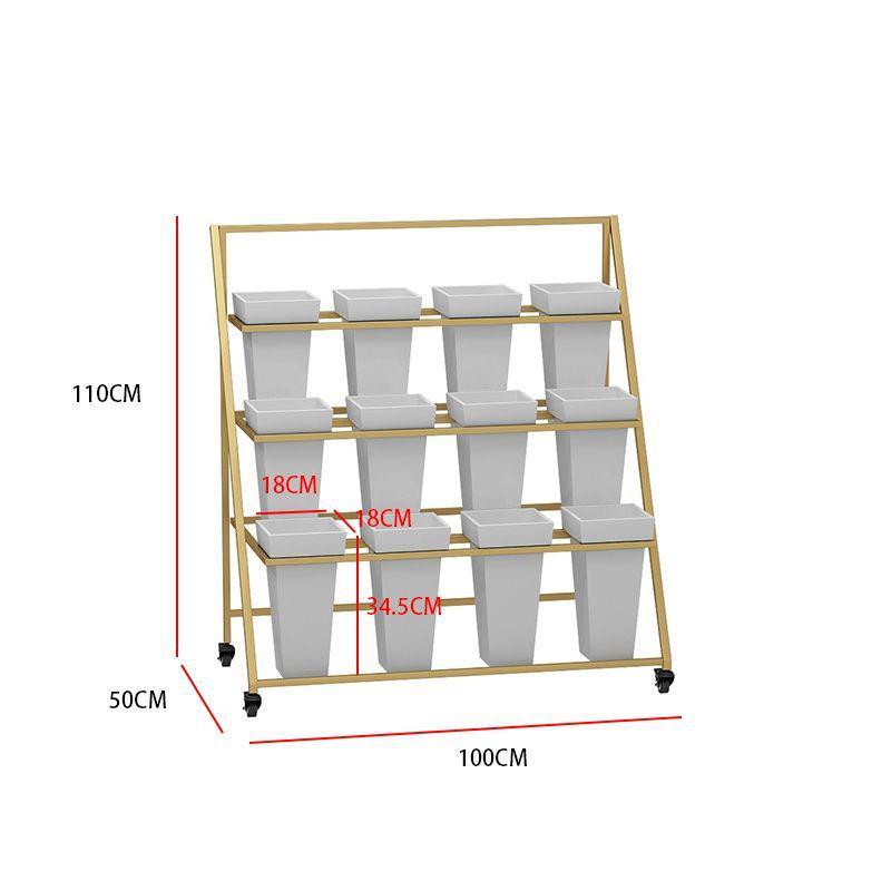 室外可折叠摆摊可移动阶梯多层花店花架高档架子花店花桶展示架