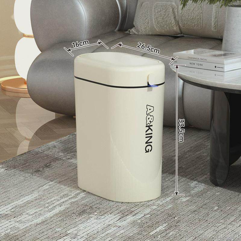 6B76卫生间超窄垃圾桶厕所带盖垃圾篓按压式自动打包家用夹缝垃圾,家庭/个人清洁工具,垃圾桶,淘宝优惠券,粉丝福利购,淘宝优惠卷