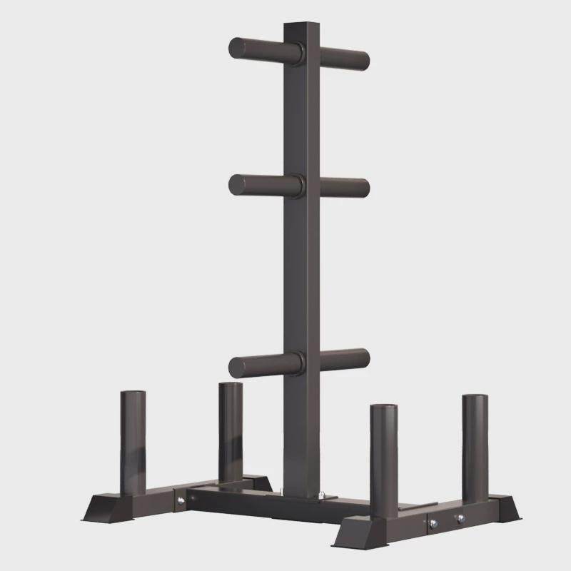 多功能大孔小孔铃片存储架杠铃杆收纳架健身房架家用杠铃片私教健