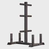 多功能大孔小孔铃片存储架杠铃杆收纳架健身房架家用杠铃片私教健