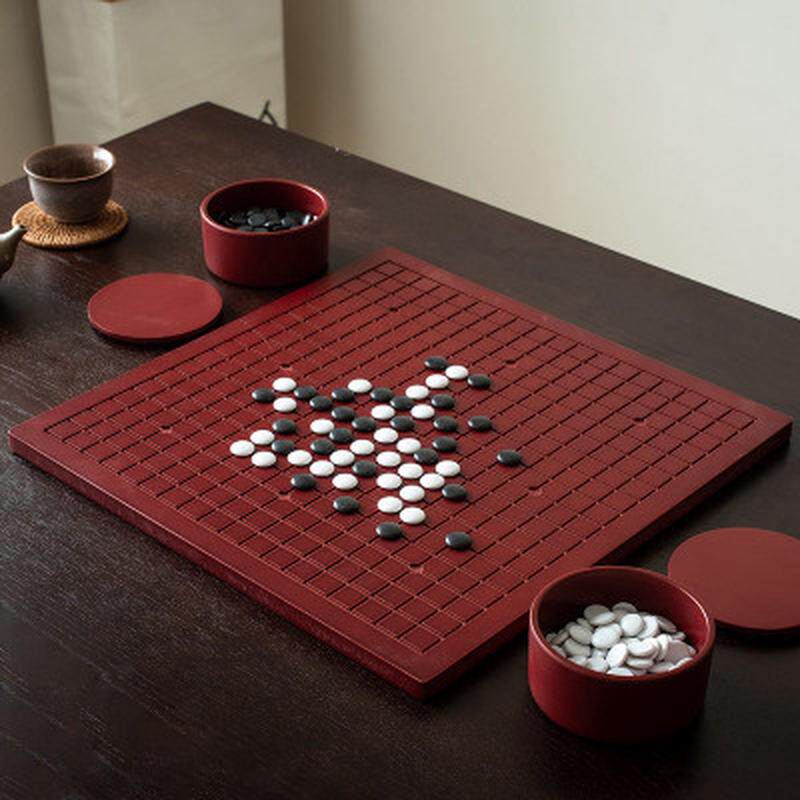 大人围棋象棋盘套装二合一成人儿童初学者木制黑白五子棋子罐装