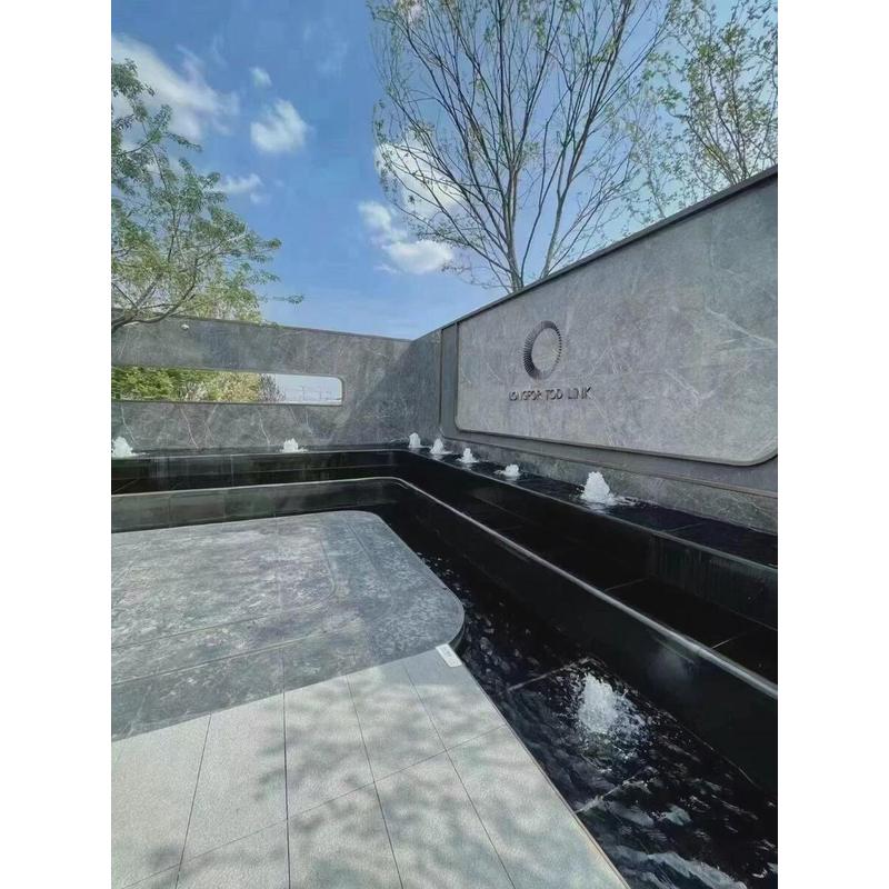 园林壁画工程外墙干挂仿石材生态地铺石石英砖PC砖6001200浪淘沙