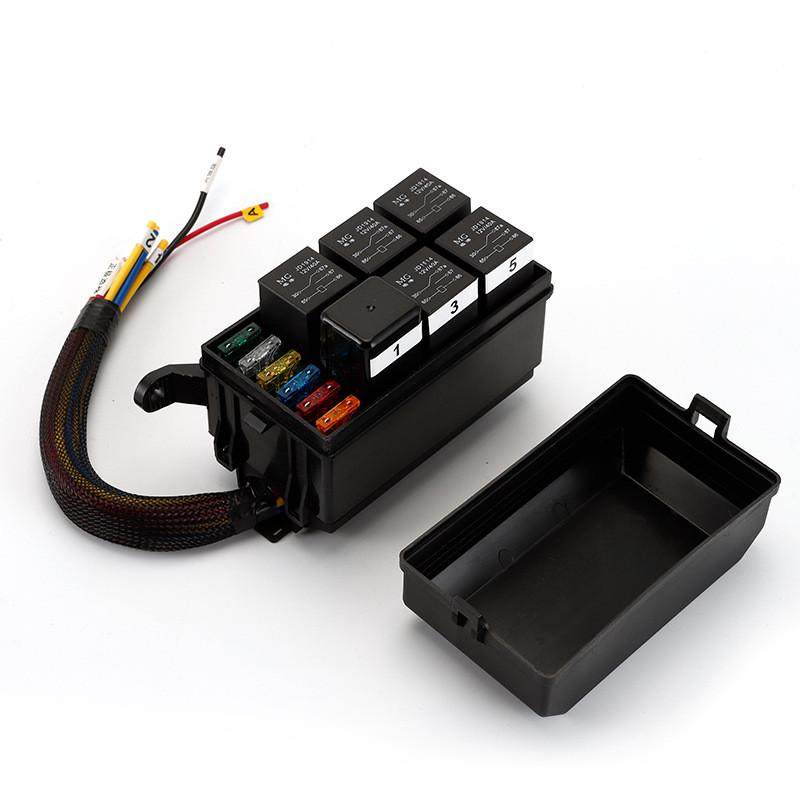 汽车6车用无线遥控12v24v40a电磁继电器保险丝盒改装路带线保险盒