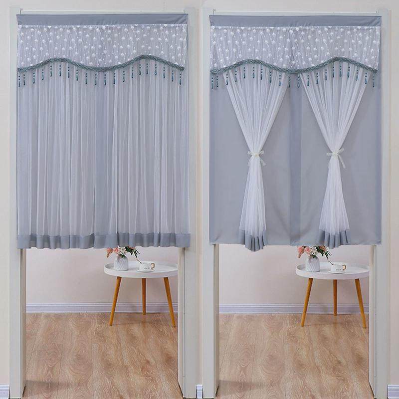 蕾丝门帘半帘免打孔卧室家用防蚊纱帘隔断帘卫生间遮挡帘不透新品,居家布艺,成品窗帘,淘宝优惠券,粉丝福利购,淘宝优惠卷