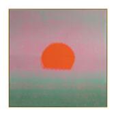 安迪沃霍尔挂画日升日出现代简约客厅大尺寸装 饰画大色块暖色壁画