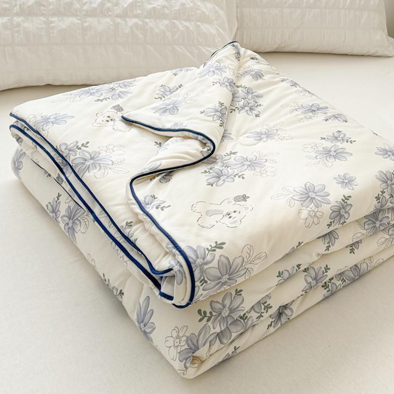 夏季夏被纤维被子夏凉被薄款可机洗大豆单人夏天空调被春秋被6