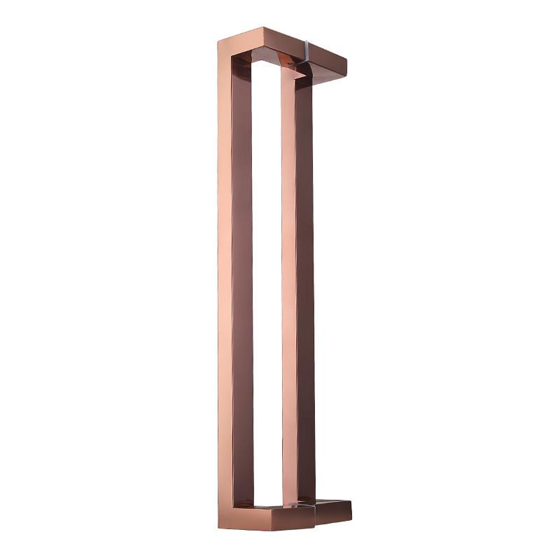 玻璃门拉手不锈钢大门双弯黑色方管木门把手拉丝有框门办公室拉手