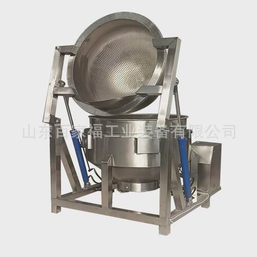 全自动大骨汤焯水锅蒸汽加热金针菇漂烫锅多种加热方式翻筐夹层锅