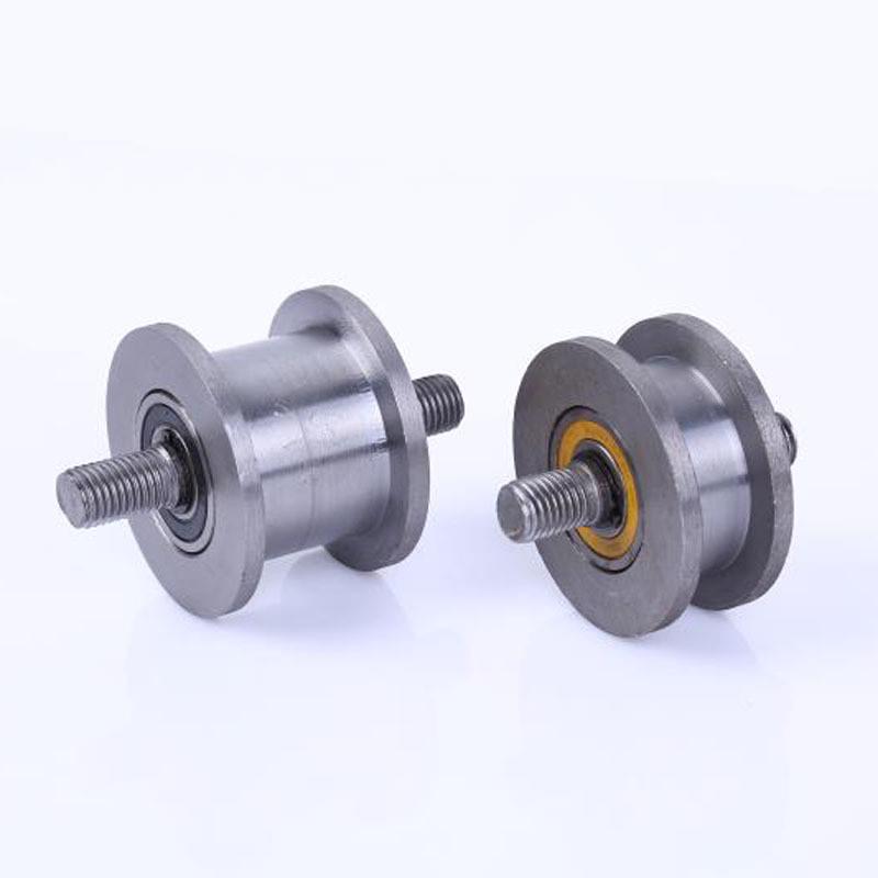 H型轨道轮滑轮圆钢轮铁槽轮方钢槽钢滑轮直轮轻轨铁门轮电动门轮